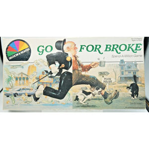 Vintage 1985 Go For Broke Spend A Million Board Game. By Selchow & Righter